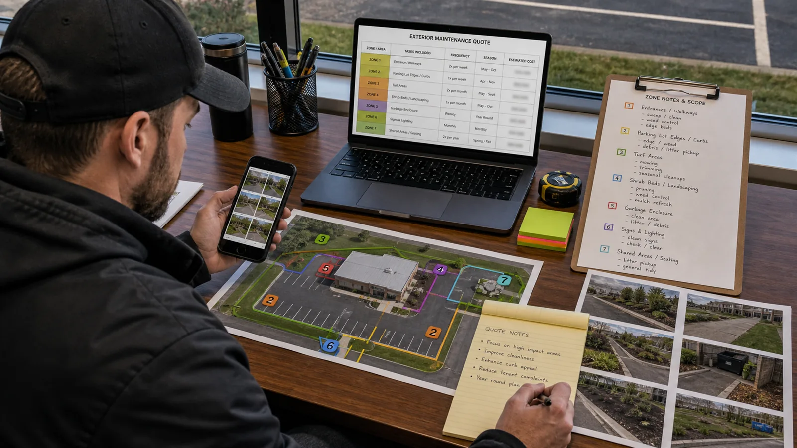 Photos and short notes help LawnSharks price exterior Maintenance Tasks That Reduce Tenant Complaints with less back-and-forth.