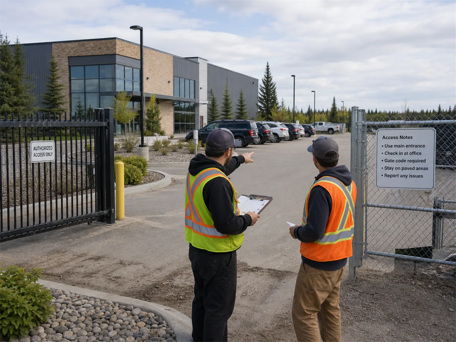 Access details help local crews plan the visit properly.