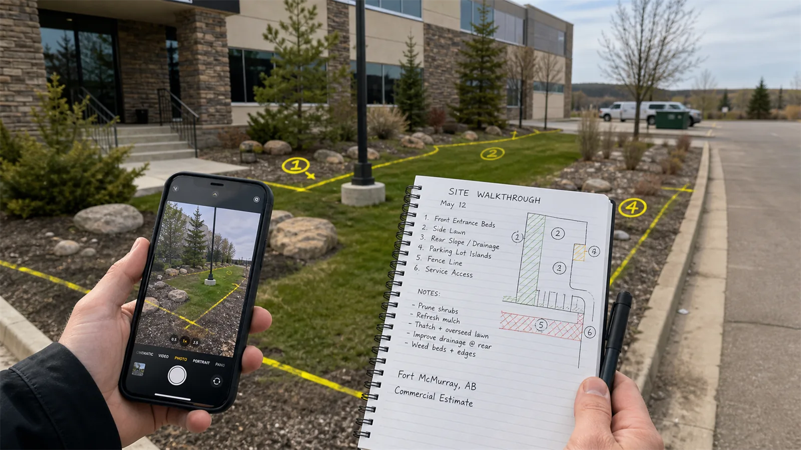 Photos and short notes help LawnSharks price the Cheapest Landscaping Quote Can Cost More Later with less back-and-forth.