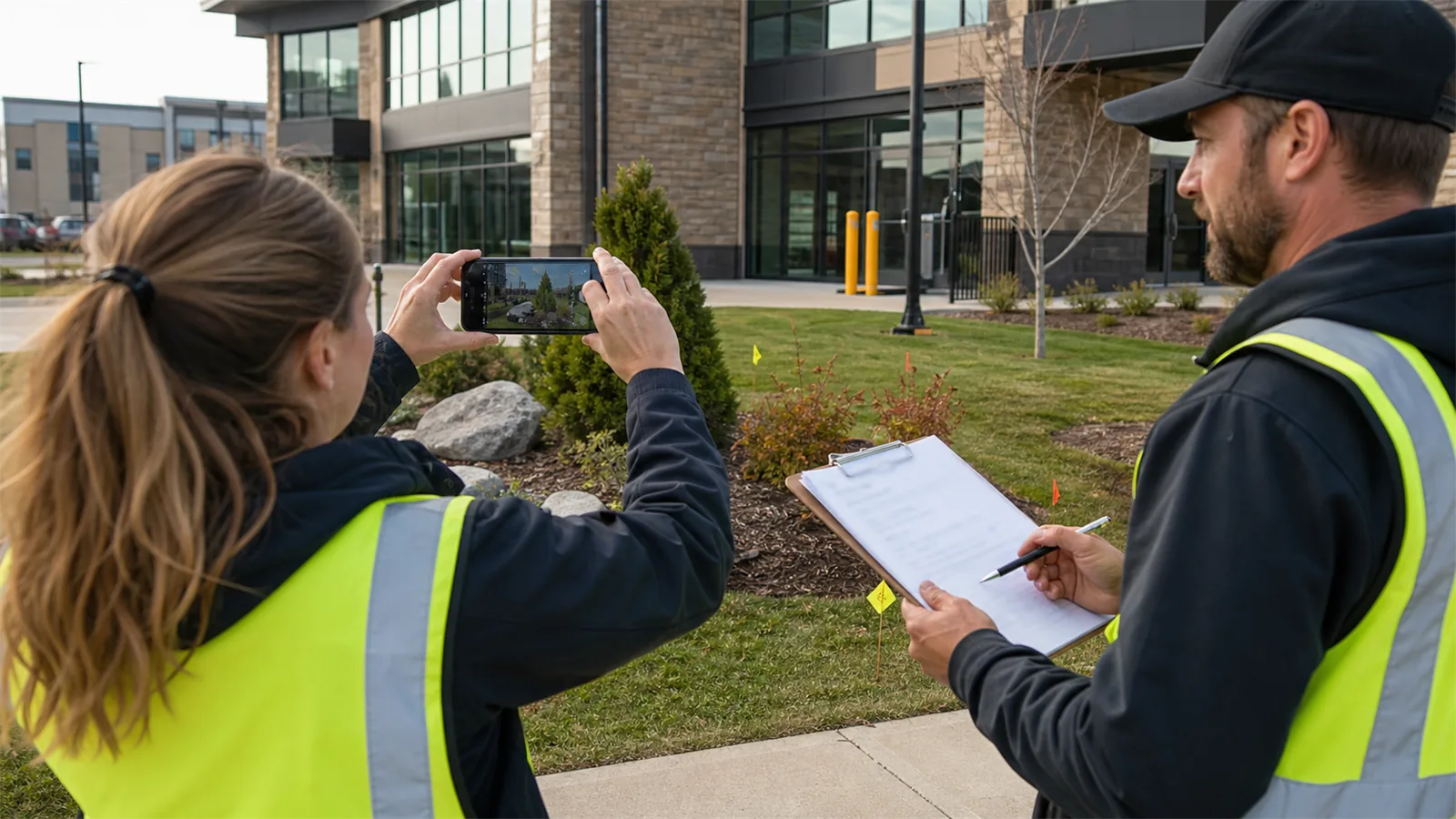 Photos and short notes help LawnSharks price compare Commercial Landscaping Quotes Fairly with less back-and-forth.