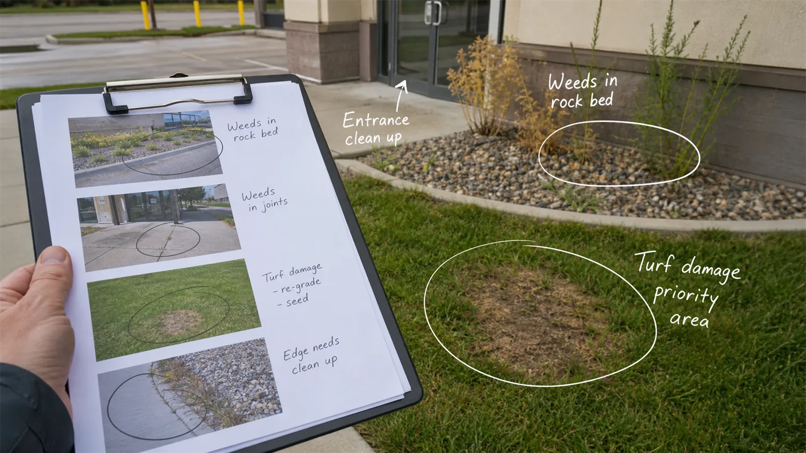 Problem-area notes help the estimate focus on what matters most.