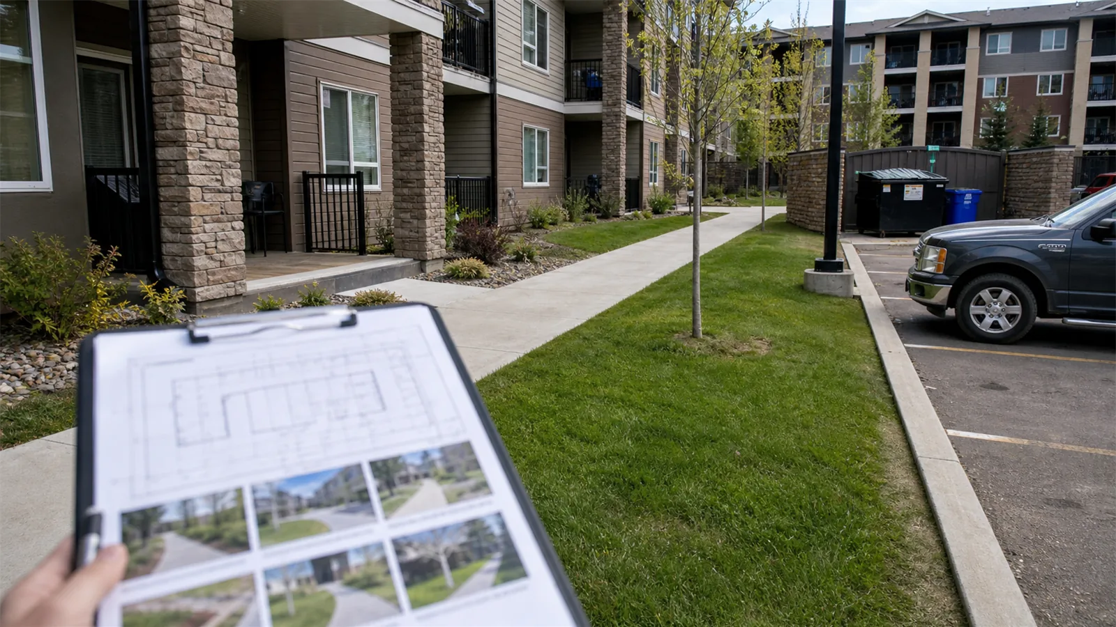 Multi-unit estimates need details from every high-use exterior zone.