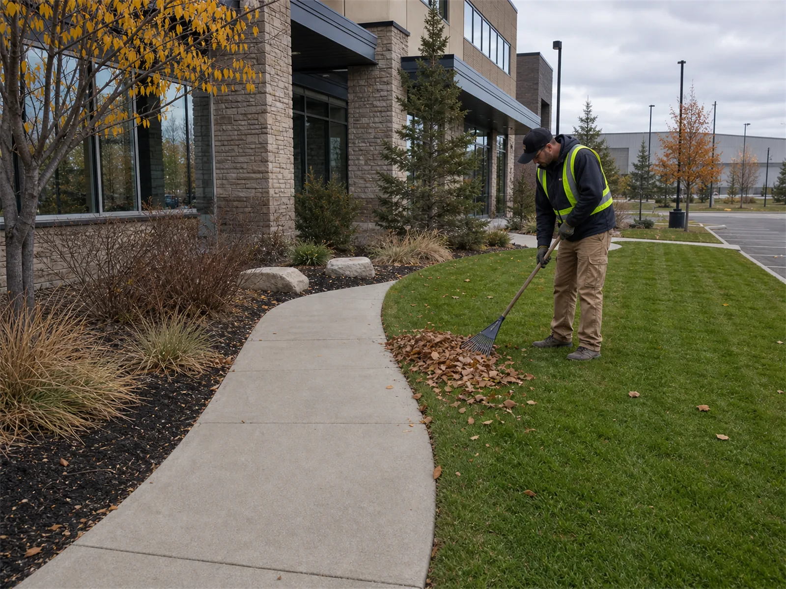 Finishing turf and bed work helps the property come out cleaner in spring.