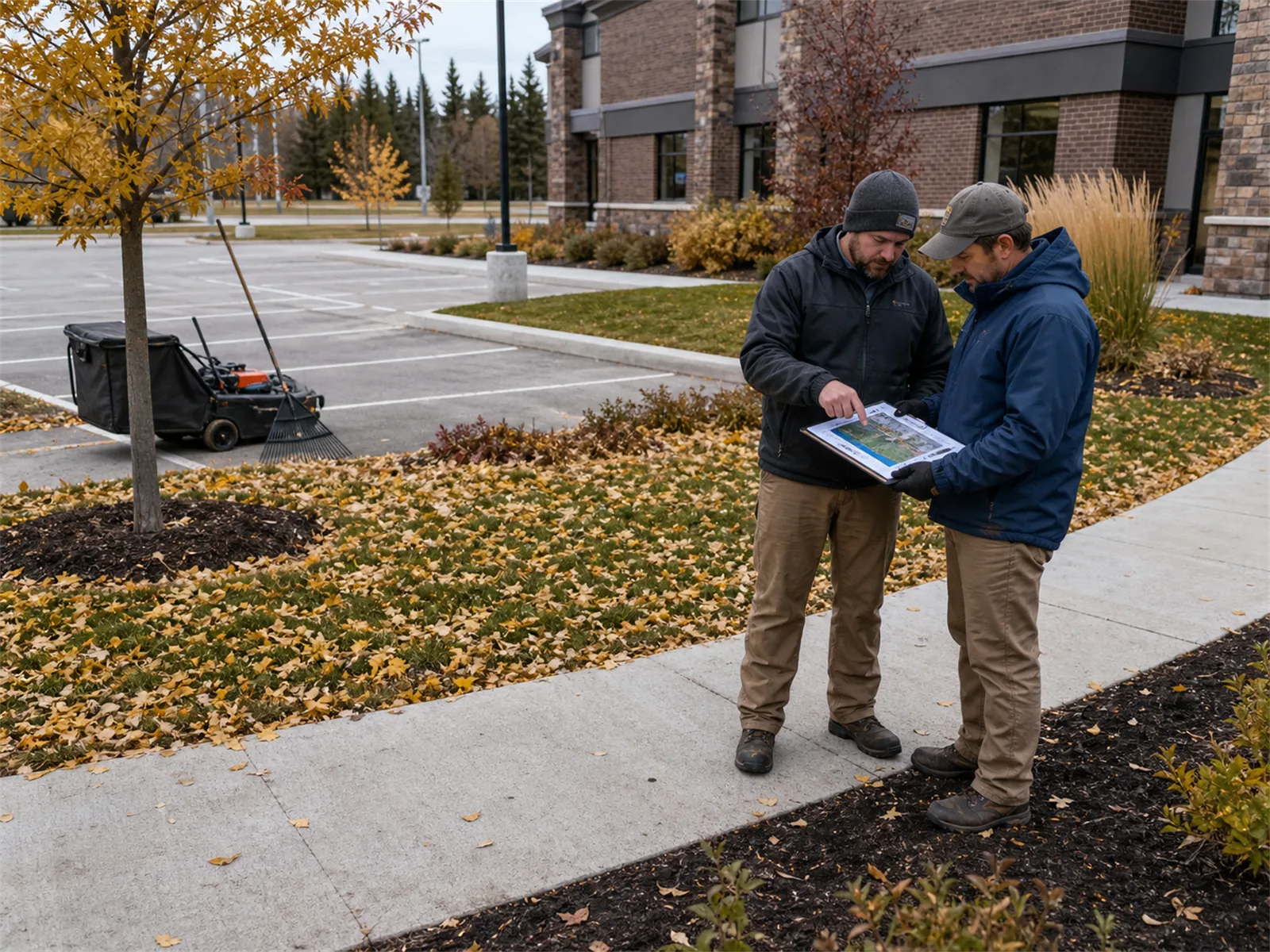Fall work prepares the property for winter service and safer access.
