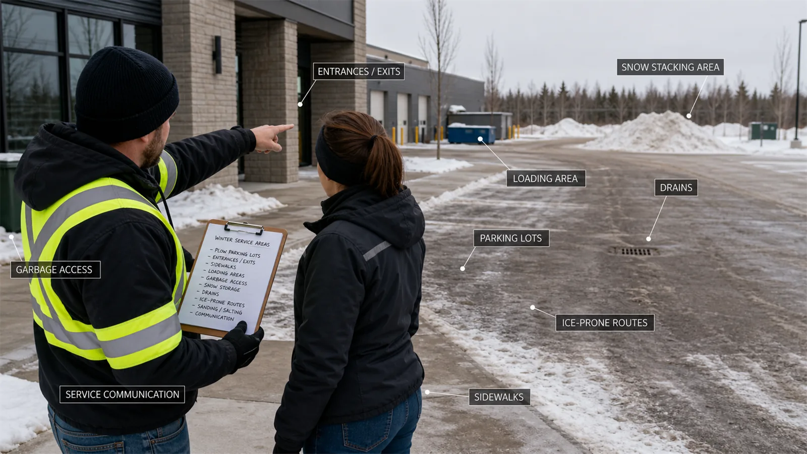 The first pass should focus on the areas where snow Removal Services Explained changes access, appearance, or timing.