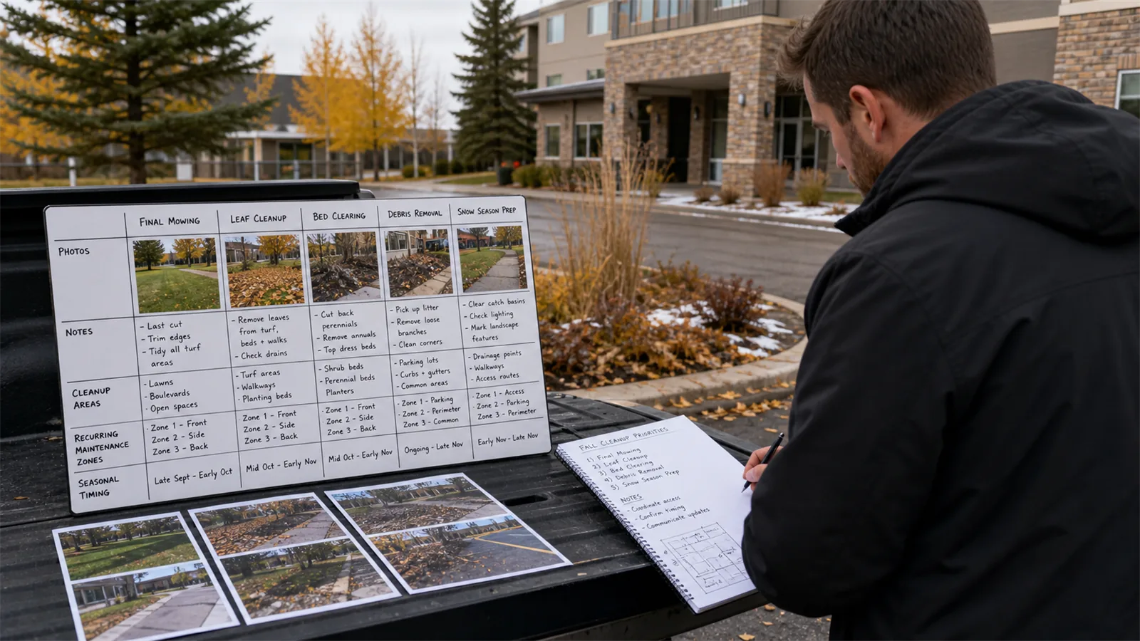 Use the site review to choose between reset work, recurring care, and seasonal planning.