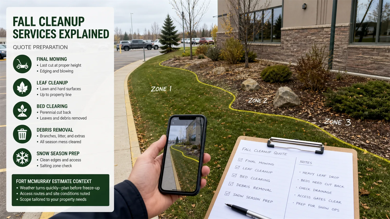 Photos and short notes help LawnSharks price fall Cleanup Services Explained with less back-and-forth.
