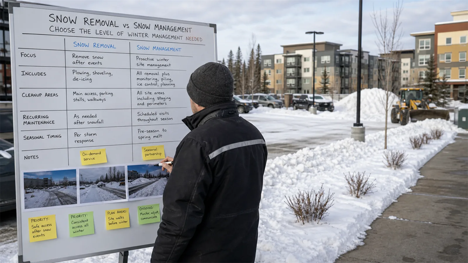 Use the site review to choose between reset work, recurring care, and seasonal planning.